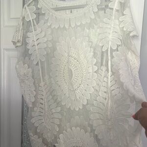 Elegant White Lace Top